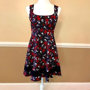 Hot topic skull and roses dress